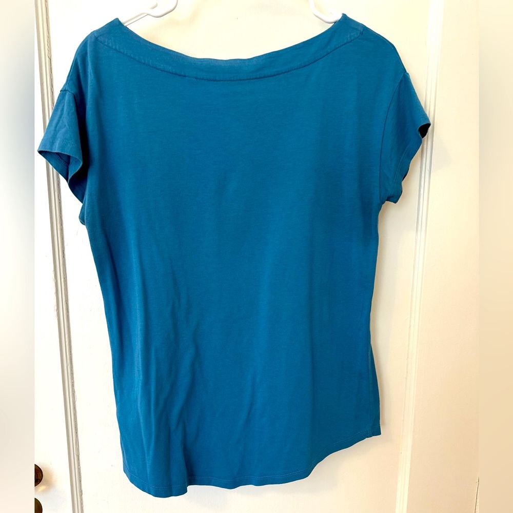 Boden blue ballet-neck shirt size 6
